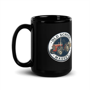 The Tractor Mugs Store Massey Ferguson 35X OLD SCHOOL MASSEY Engraving | Black Mug Quality Farmers Merch