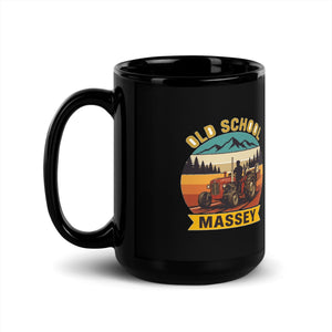 The Tractor Mugs Store Massey Ferguson 35X OLD SCHOOL MASSEY Outdoor | Black Mug Quality Farmers Merch