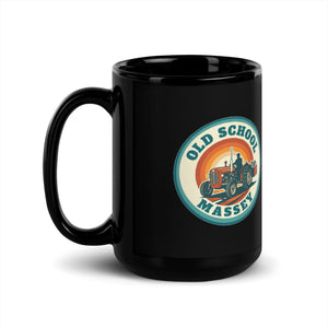 The Tractor Mugs Store Massey Ferguson 35X OLD SCHOOL MASSEY Retro | Black Mug Quality Farmers Merch