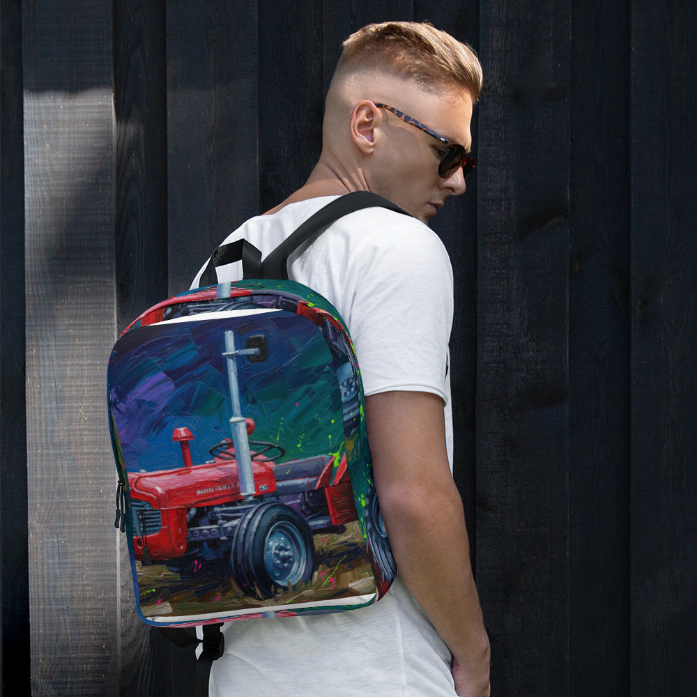 The Tractor Mugs Store Massey Ferguson 35X Splash Art | Backpack Quality Farmers Merch
