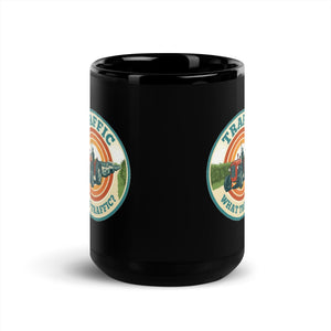 The Tractor Mugs Store Massey Ferguson 35X TRAFFIC WHAT TRAFFIC? Retro | Black Mug Quality Farmers Merch