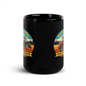 The Tractor Mugs Store Massey Ferguson 390T OLD SCHOOL MASSEY FERGUSON Outdoor | Black Mug Quality Farmers Merch