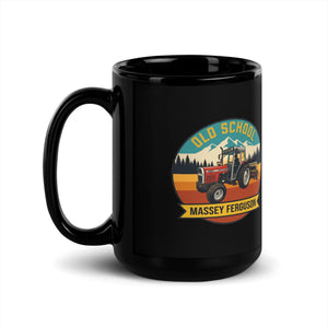 The Tractor Mugs Store Massey Ferguson 390T OLD SCHOOL MASSEY FERGUSON Outdoor | Black Mug Quality Farmers Merch