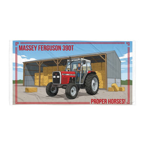 The Tractor Mugs Store Massey Ferguson 390T PROPER HORSES! | Super Soft Towel Quality Farmers Merch