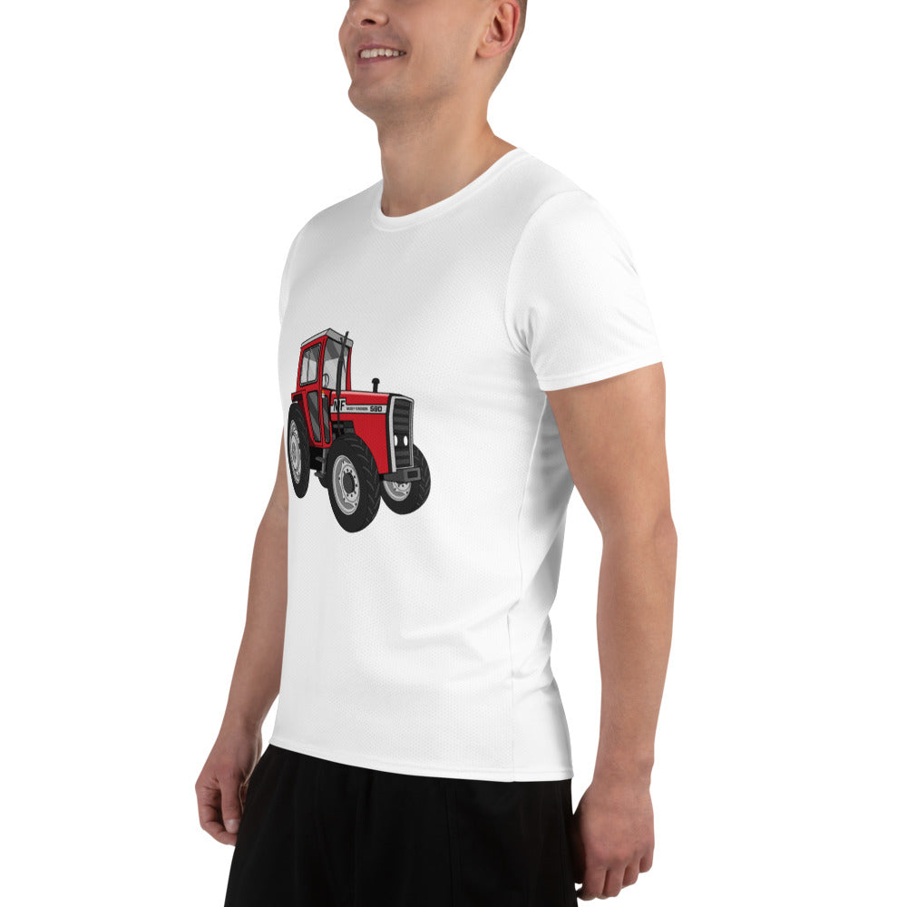The Tractor Mugs Store Massey Ferguson 590 | Men's Athletic T-shirt Quality Farmers Merch