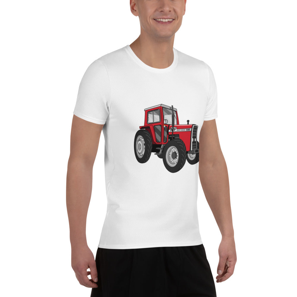 The Tractor Mugs Store Massey Ferguson 590 | Men's Athletic T-shirt Quality Farmers Merch