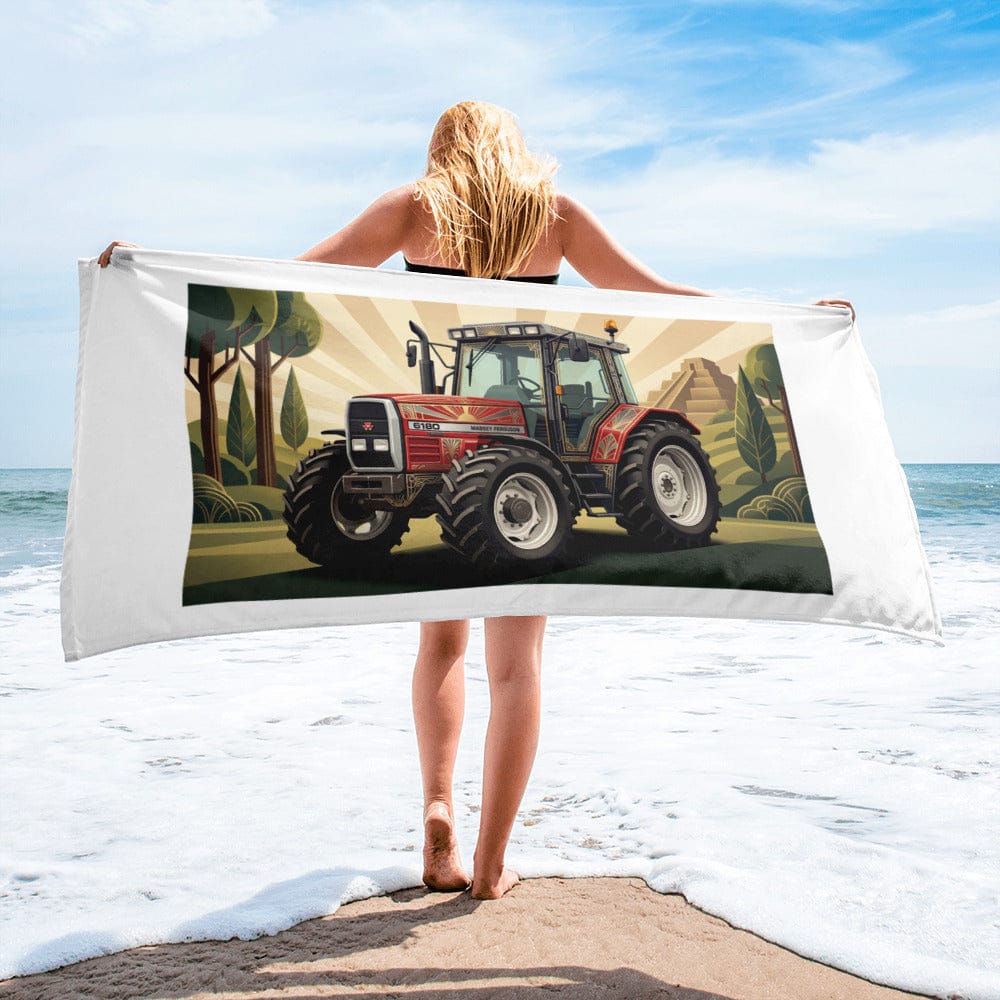 The Tractor Mugs Store Massey Ferguson 6180 | Art Deco Towel Quality Farmers Merch