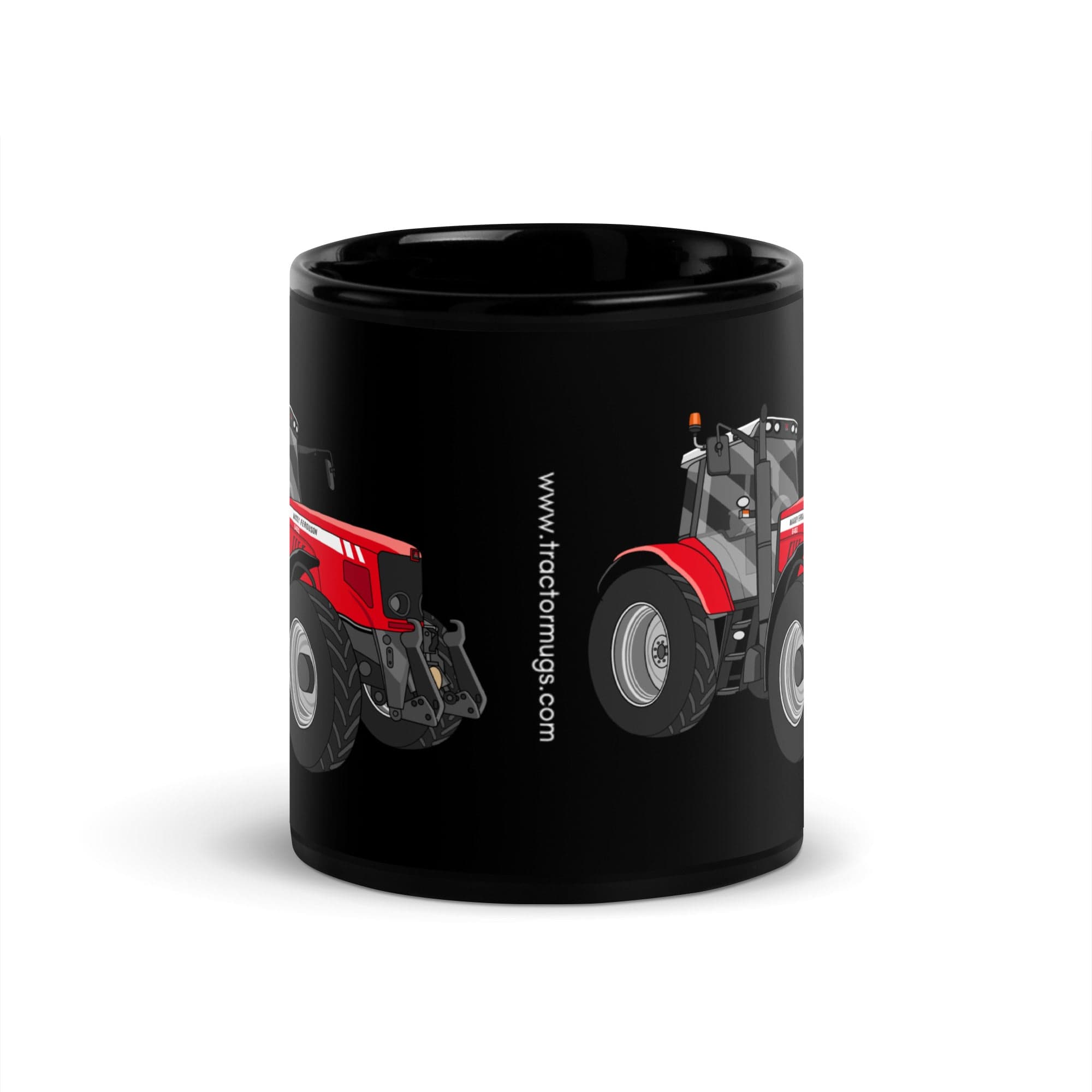 The Tractor Mugs Store Massey Ferguson 6480 | Black Glossy Mug Quality Farmers Merch