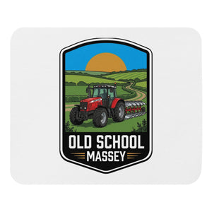 The Tractor Mugs Store Massey Ferguson 6480 OLD SCHOOL MASSEY Bright | Mouse Mat Quality Farmers Merch