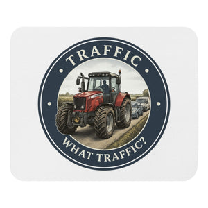 The Tractor Mugs Store Massey Ferguson 6480 TRAFFIC WHAT TRAFFIC? Engraving | Mouse Mat Quality Farmers Merch