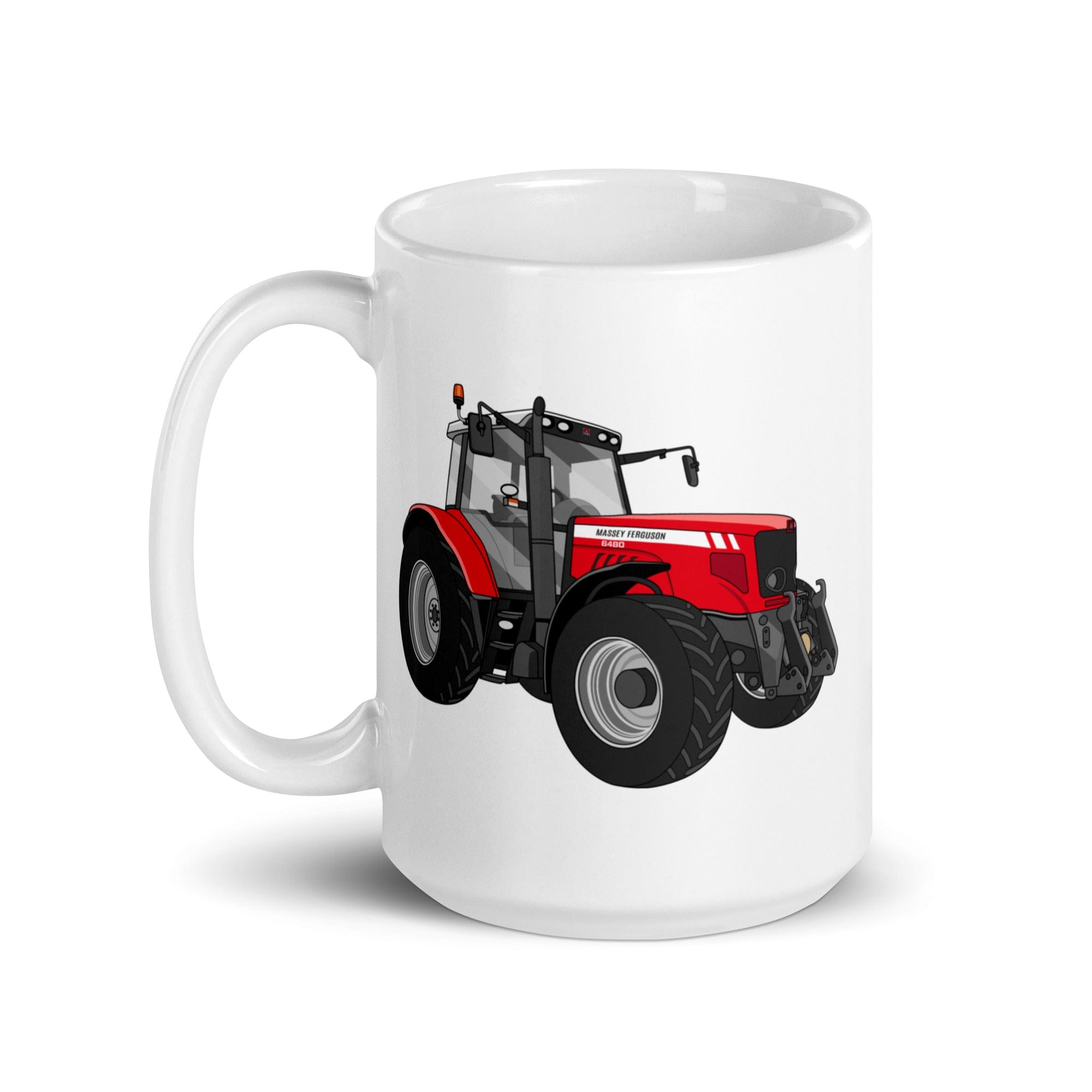 The Tractor Mugs Store Massey Ferguson 6480 | White glossy mug Quality Farmers Merch