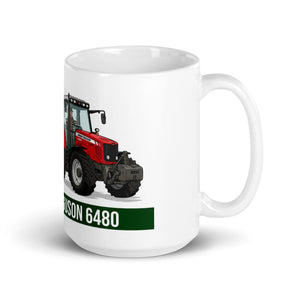 The Tractor Mugs Store Massey Ferguson 6480 | White Glossy Mug Quality Farmers Merch