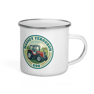 The Tractor Mugs Store Massey Ferguson 690 | Enamel Mug Quality Farmers Merch