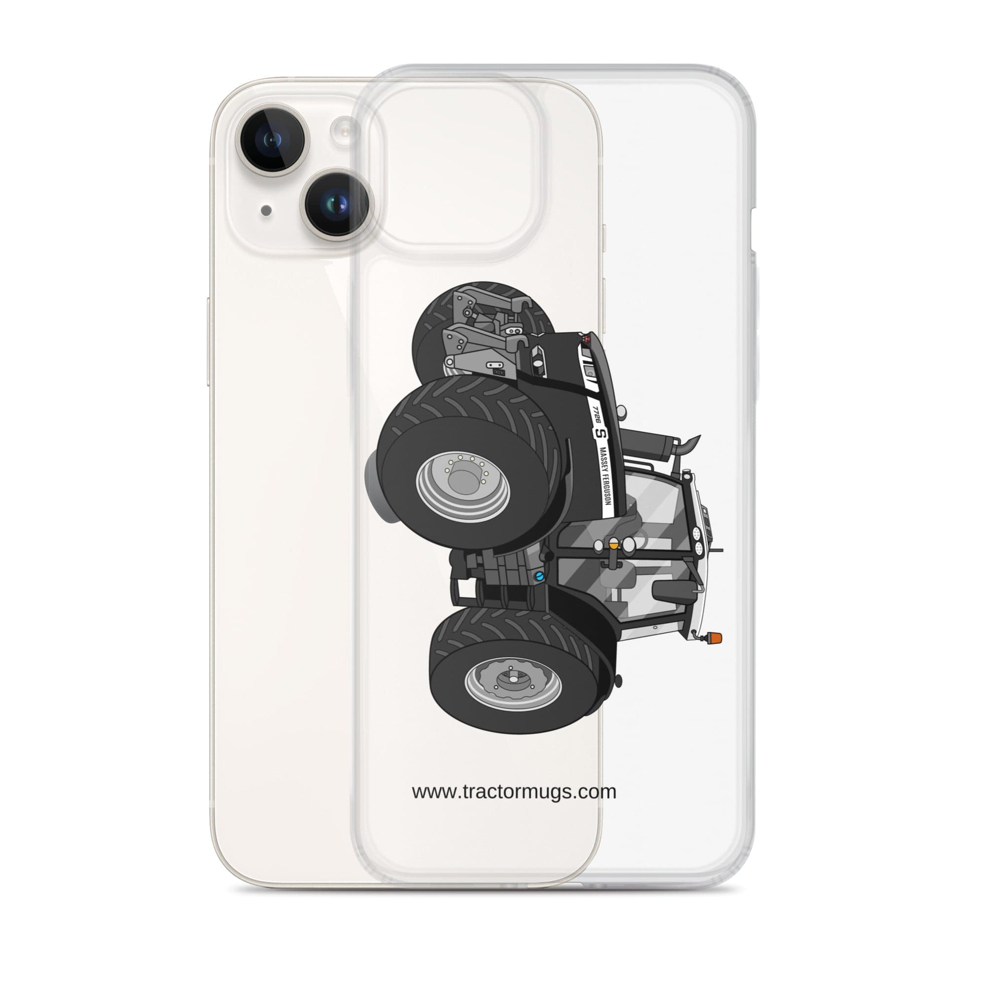 The Tractor Mugs Store Massey Ferguson 7726S Black Beauty | Clear Case for iPhone® Quality Farmers Merch
