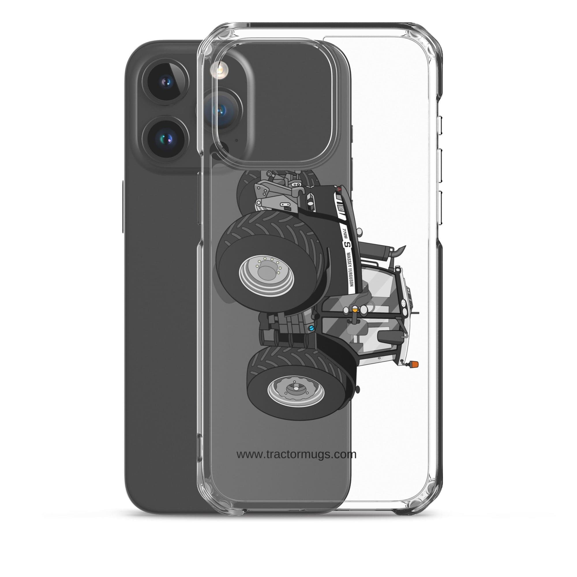 The Tractor Mugs Store Massey Ferguson 7726S Black Beauty | Clear Case for iPhone® Quality Farmers Merch