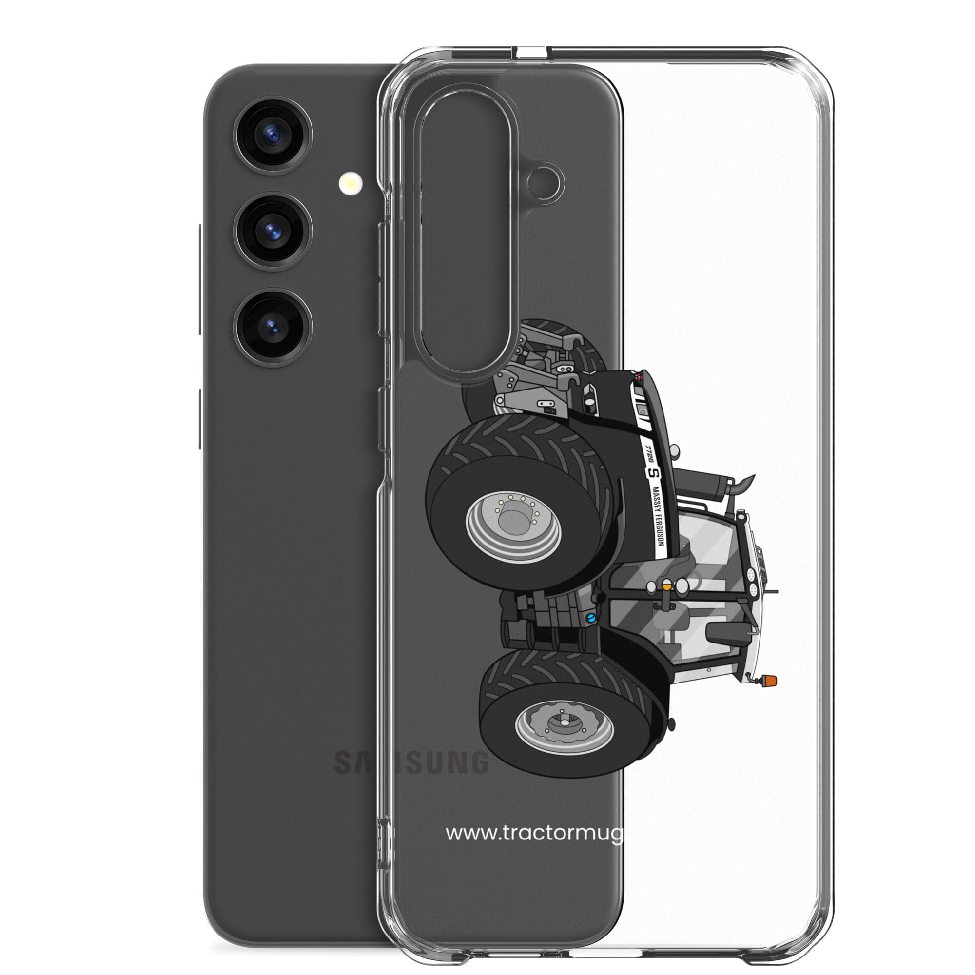 The Tractor Mugs Store Massey Ferguson 7726S Black Beauty | Clear Case for Samsung® Quality Farmers Merch