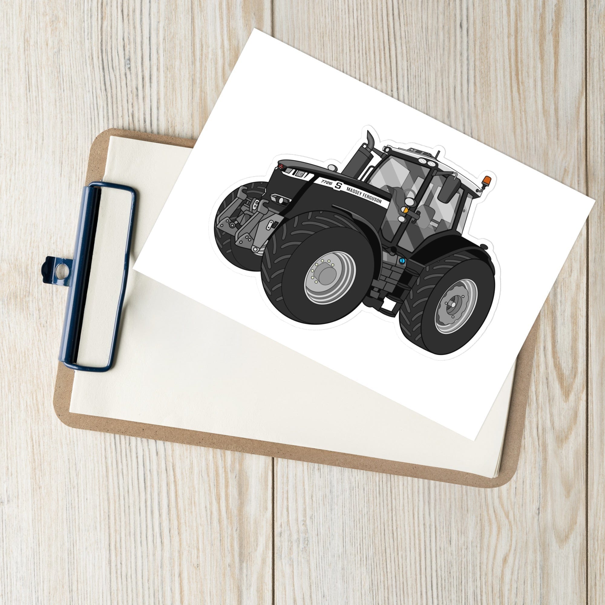 The Tractor Mugs Store Massey Ferguson 7726S Black Beauty | Sticker sheet Quality Farmers Merch