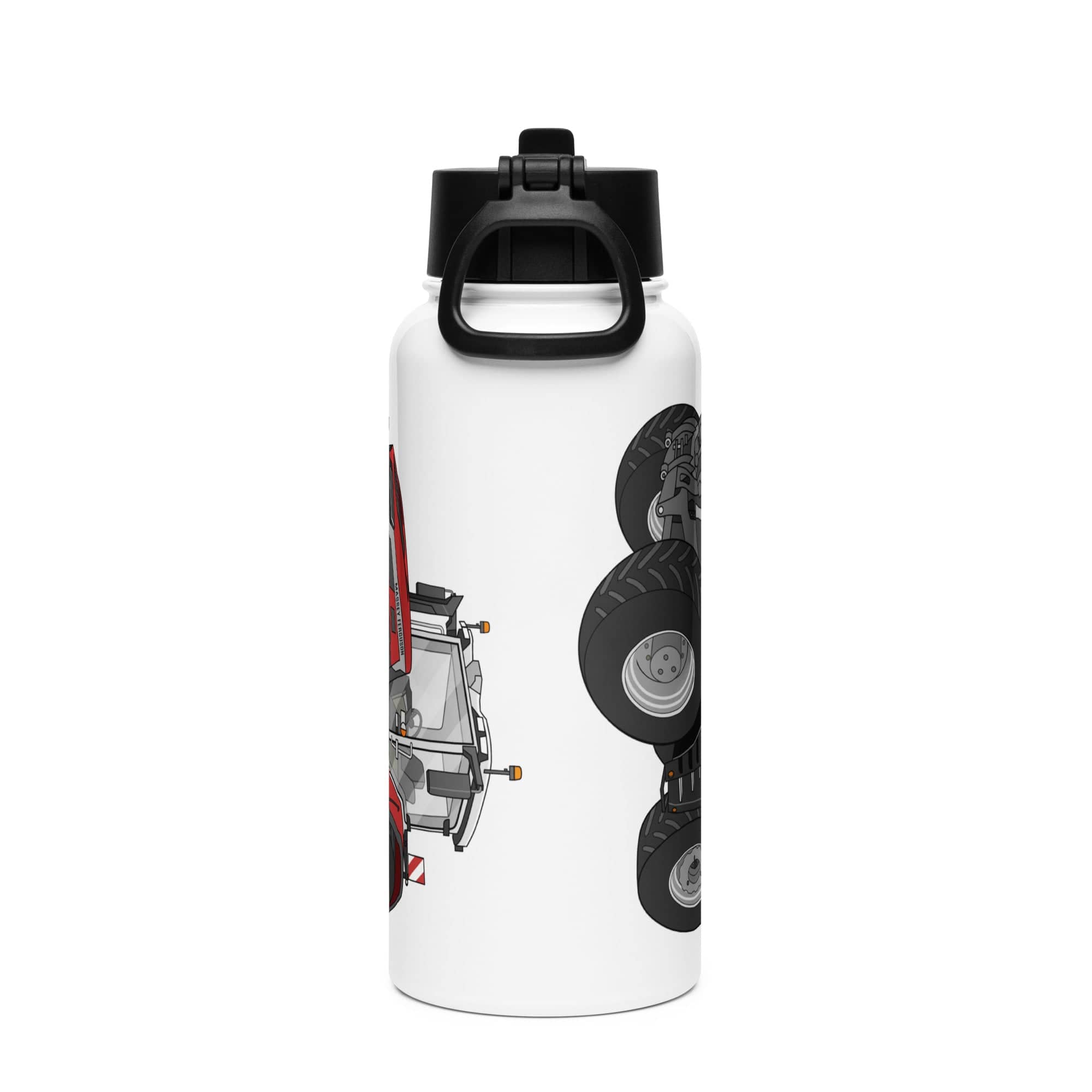 The Tractor Mugs Store Massey Ferguson 9X | Stainless steel water bottle with a straw lid Quality Farmers Merch