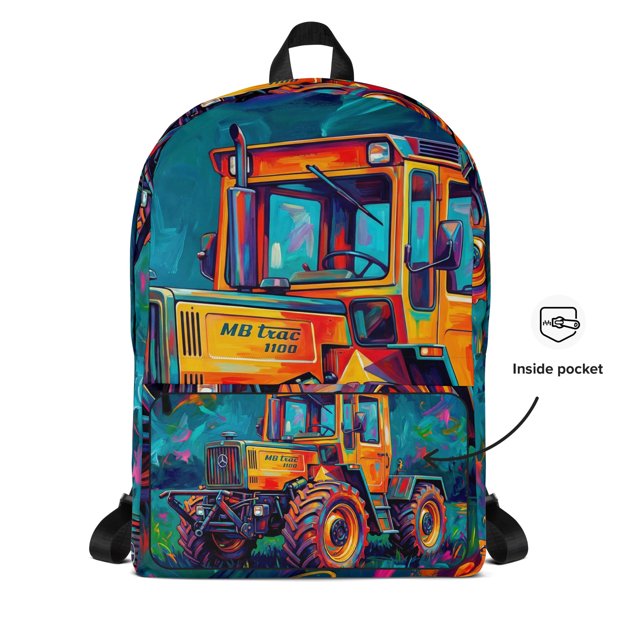 The Tractor Mugs Store MB TRac 1100 Kids | Splash Art Backpack Quality Farmers Merch