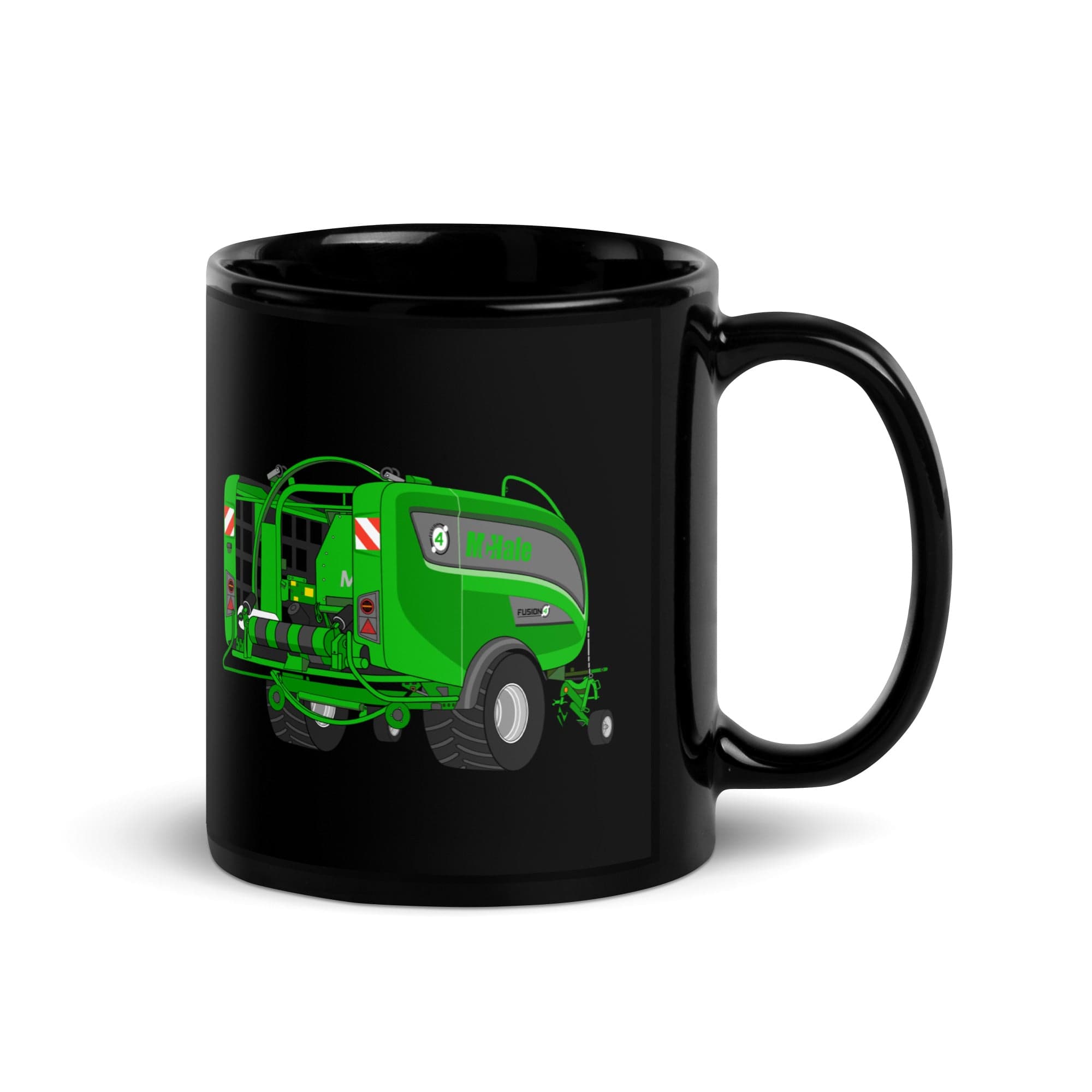 The Tractor Mugs Store Mc Hale Fusion 4 Big Baler | Black Glossy Mug Quality Farmers Merch