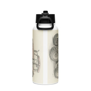The Tractor Mugs Store McCormick MTX 150 Signature Edition Pencil Sketch | Stainless steel water bottle with a straw lid Quality Farmers Merch