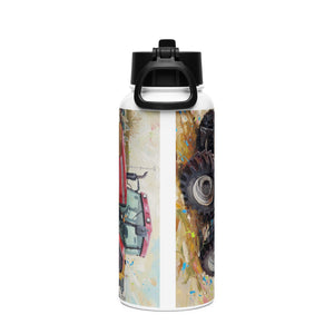 The Tractor Mugs Store McCormick MTX 150 Signature Edition Splash Art | Stainless steel water bottle with a straw lid Quality Farmers Merch