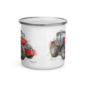 The Tractor Mugs Store McCormick MTX 200 Watercolor | Enamel Mug Quality Farmers Merch