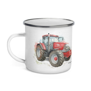 The Tractor Mugs Store McCormick MTX 200 Watercolor | Enamel Mug Quality Farmers Merch