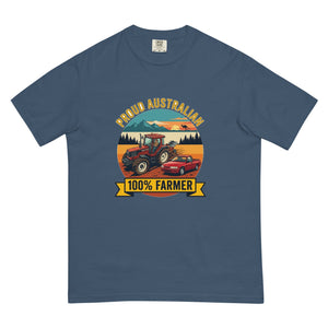 The Tractor Mugs Store Midnight FIATAGRI F140 PROUD AUSTRALIAN 100% FARMER Outdoor | Unisex Premium T-shirt Quality Farmers Merch