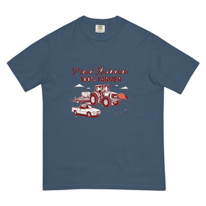 The Tractor Mugs Store Midnight John Deere 6930 PROUD AUSTRALIAN 100% FARMER Two Tone | Unisex Premium T-shirt Quality Farmers Merch