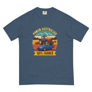 The Tractor Mugs Store Midnight Massey Ferguson 6480 PROUD AUSTRALIAN 100% FARMER Outdoor | Unisex Premium T-shirt Quality Farmers Merch