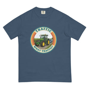 The Tractor Mugs Store Midnight / S John Deere 7810 TRAFFIC WHAT TRAFFIC? Retro | Unisex Premium T-shirt Quality Farmers Merch