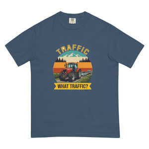 The Tractor Mugs Store Midnight / S Massey Ferguson 6480 TRAFFIC WHAT TRAFFIC? Outdoor | Unisex Premium T-shirt Quality Farmers Merch