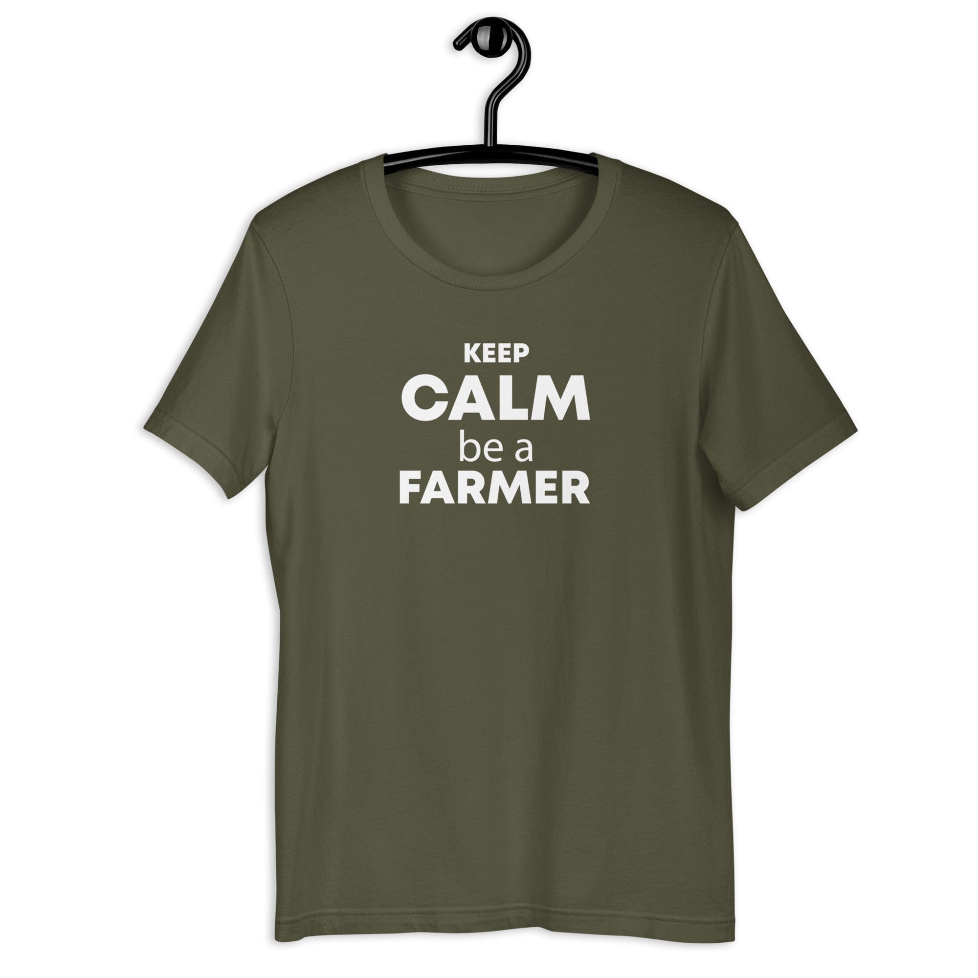 The Tractor Mugs Store Military Green / XS Keep Calm. Be a Farmer | Unisex t-shirt Quality Farmers Merch