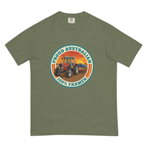 The Tractor Mugs Store Moss Massey Ferguson 3075 PROUD AUSTRALIAN 100% FARMER Retro | Unisex Premium T-shirt Quality Farmers Merch