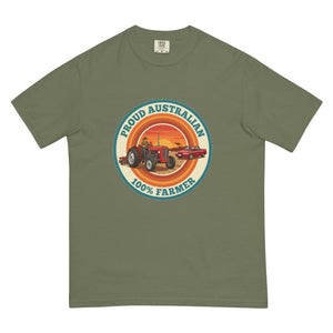 The Tractor Mugs Store Moss Massey Ferguson 35X PROUD AUSTRALIAN 100% FARMER Retro | Unisex Premium T-shirt Quality Farmers Merch