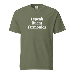 The Tractor Mugs Store Moss / S I Speak Fluent Farmonics | Unisex Premium T-shirt Quality Farmers Merch