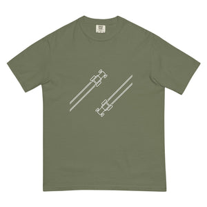 The Tractor Mugs Store Moss / S Two Tractors + Tram Lines | Unisex Premium T-shirt Quality Farmers Merch