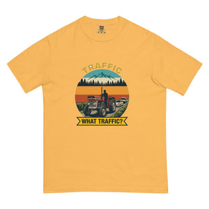 The Tractor Mugs Store Mustard / S Massey Ferguson 135 TRAFFIC WHAT TRAFFIC? Outdoor | Unisex Premium T-shirt Quality Farmers Merch