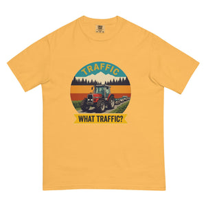 The Tractor Mugs Store Mustard / S Massey Ferguson 3075 TRAFFIC WHAT TRAFFIC? Outdoor | Unisex Premium T-shirt Quality Farmers Merch