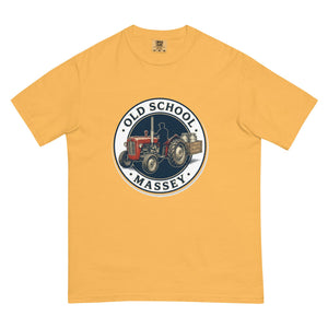 The Tractor Mugs Store Mustard / S Massey Ferguson 35X OLD SCHOOL MASSEY Engraving | Unisex Premium T-shirt Quality Farmers Merch
