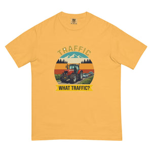 The Tractor Mugs Store Mustard / S Massey Ferguson 6480 TRAFFIC WHAT TRAFFIC? Outdoor | Unisex Premium T-shirt Quality Farmers Merch