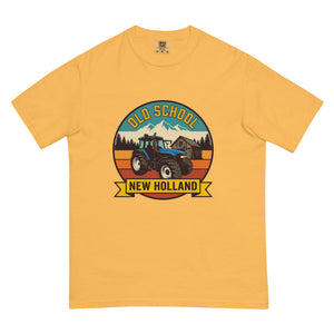 The Tractor Mugs Store Mustard / S New Holland TM 135 OLD SCHOOL NEW HOLLAND Outdoor | Unisex Premium T-shirt Quality Farmers Merch