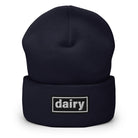 The Tractor Mugs Store Navy OASIS Style 'Dairy' | Cuffed Beanie Quality Farmers Merch