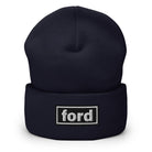 The Tractor Mugs Store Navy OASIS Style 'Ford' Cuffed Beanie Quality Farmers Merch
