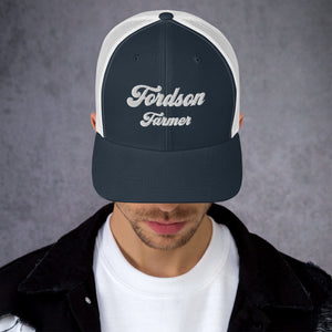 The Tractor Mugs Store Navy/ White Fordson Farmer | Retro 70's Trucker Cap Quality Farmers Merch
