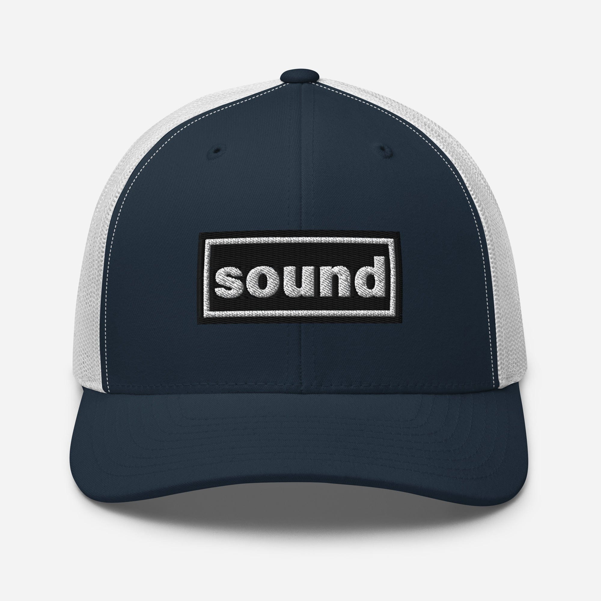 The Tractor Mugs Store Navy/ White Oasis Style Retro Sound | Trucker Cap Quality Farmers Merch