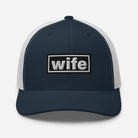The Tractor Mugs Store Navy/ White Oasis Style Retro Wife | Trucker Cap Quality Farmers Merch