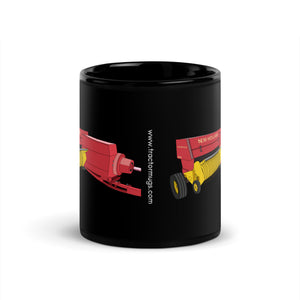 The Tractor Mugs Store New Holland 274 Square Baler | Black Glossy Mug Quality Farmers Merch