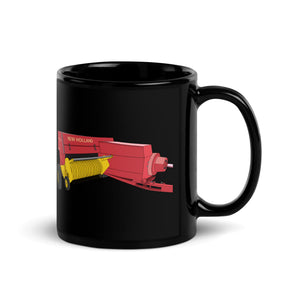 The Tractor Mugs Store New Holland 274 Square Baler | Black Glossy Mug Quality Farmers Merch